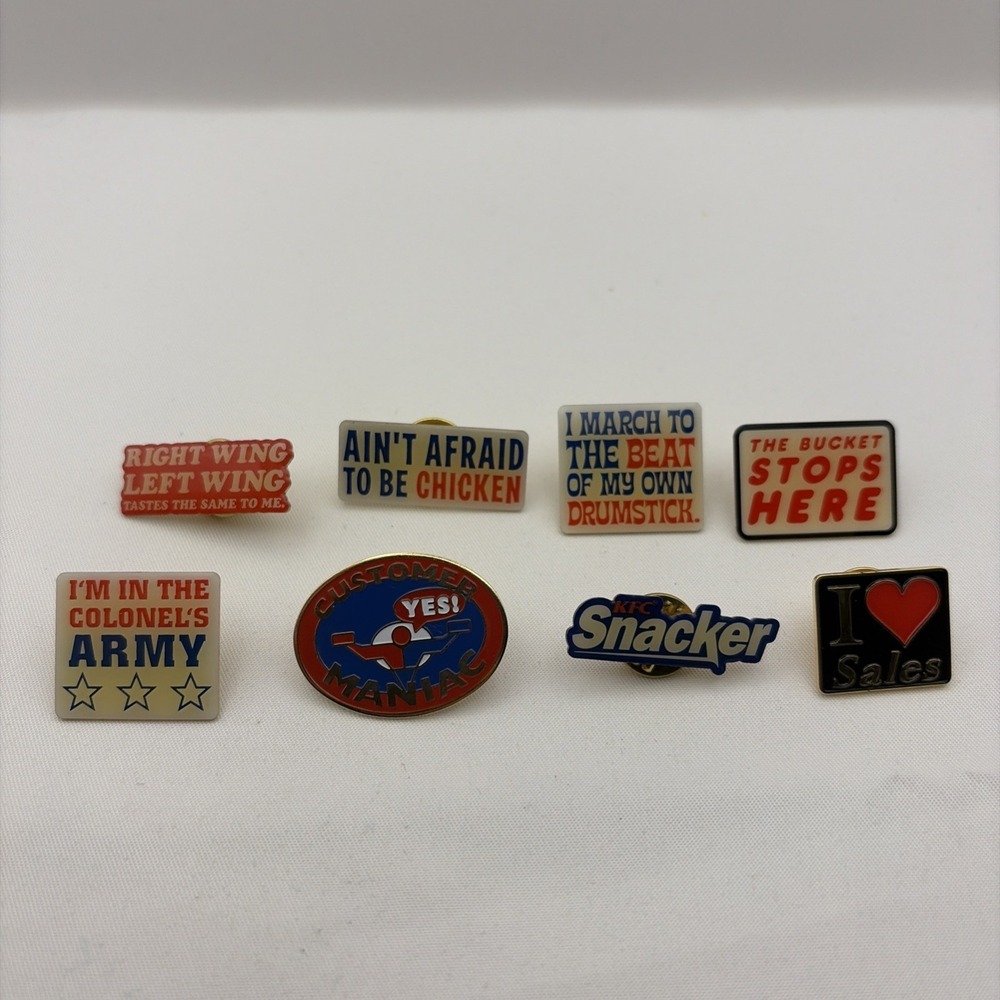 Lot Of 8 KFC Kentucky Fried Chicken Fast Food Chain Lapel Hat Pins
